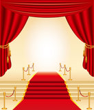 Red Carpet Golden Palace Backdrop For Wedding IBD-19430