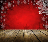 Red Theme Snowflake Background Christmas Backdrops IBD-19380