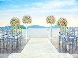 Romantic Wedding of Lakeside Lawn Beautiful Flowers Portrait Photography Backdrop IBD-19842 - iBACKDROP-Backdrop Wedding, Flowers Backdrops, Love Backdrop, Portrait Backdrops, Portrait Photo Backdrop, Portrait Photography backdrops, Valentine Backdrops, Valentine Day Backdrops, Valentine's Day Backdrops, Valentines Backdrops, Valentines Day Backdrop, Wedding Backdrops, Wedding Lover Background