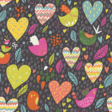Cartoon Patterned Backdrops Birds Backgrounds Hearts Backdrops S-2633