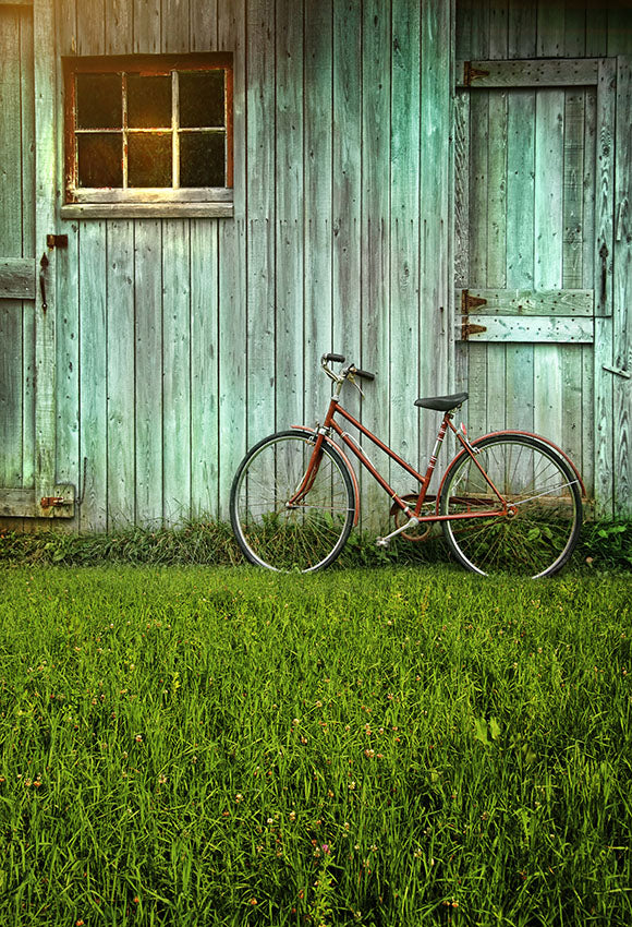 Window And Door Backdrops Green Backdrop Grass Background S-2637