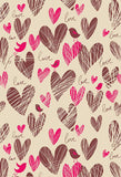 Birds Backdrop Brown Background Hearts Backdrop S-2647
