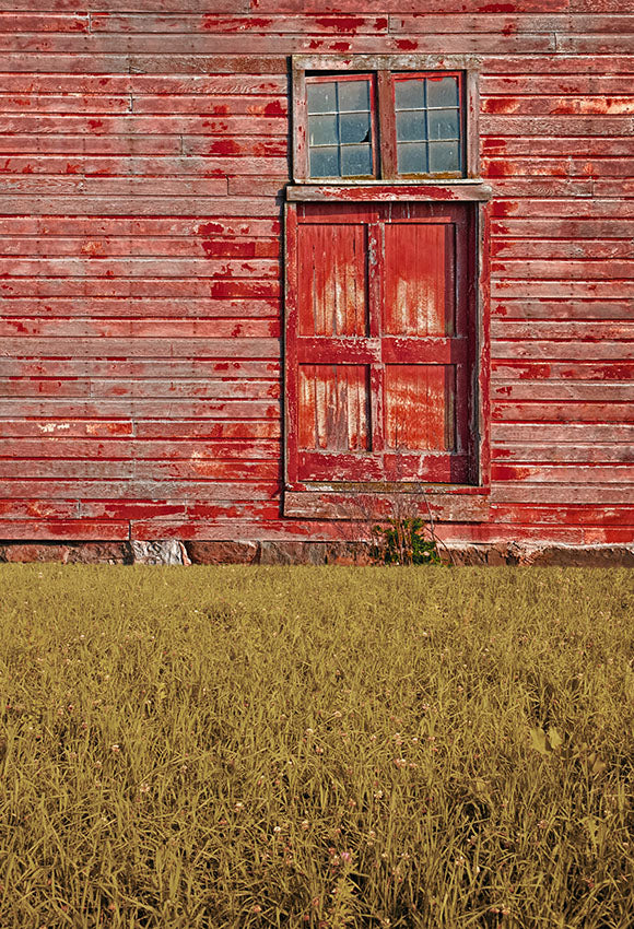 Window Backdrops Custom Photo Backgrounds Red Door Backdrops S-2664 ...