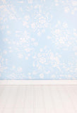 Patterned Backdrops Flower Backdrop Blue Background With Flower S-2672