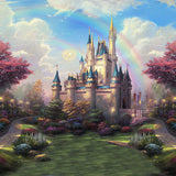 Castle Backdrops Garden Backdrops Colorful Backgrounds S-2716