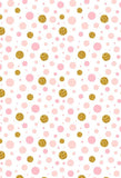 Polka Dot Printed Backdrops White Background Pink Backdrop S-2834