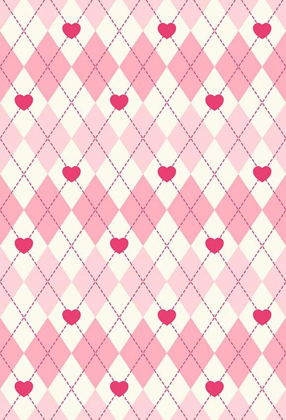 Plaid Backdrop Pink Background S-2835