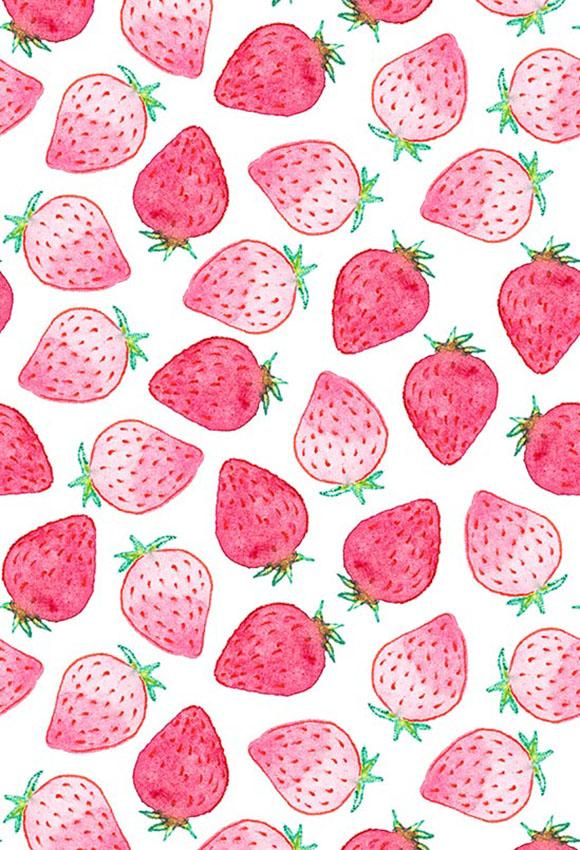 Polka Dot Printed Backdrops Strawberry Backdrop Pink Backgrounds S-2849