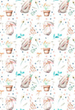 Polka Dot Printed Backdrops Rabbits Backdrop White Backgrounds S-2857
