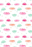 Polka Dot Printed Backgrounds Pink And Green Backdrops Clouds Backdrop S-2861