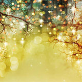 Glitter Patterned Backdrops Trees Backgrounds Yellow Backdrop S-2911