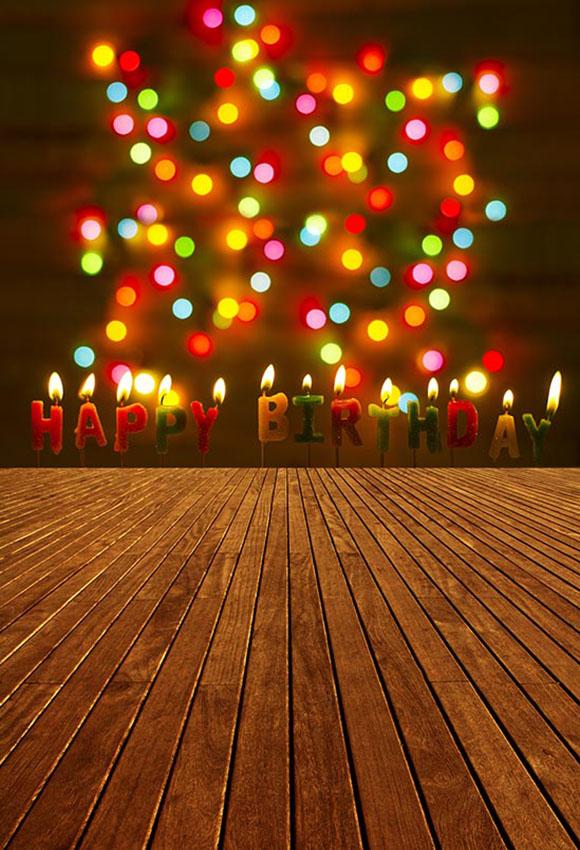 Birthday Party Background Candles Backdrop Lights S-2922