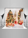 Christmas Tree Decorating Ideas Christmas Backdrop For Home Decor IBD-P19165