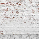 Brick Wall Backdrop White Backdrop Grung Background White Wall S-2968 size:1x1