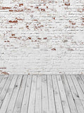 Brick Wall Backdrop White Backdrop Grung Background White Wall S-2968