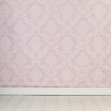 Damask Backdrop Wood Floor Background Pink Backdrop S-2971 - iBACKDROP