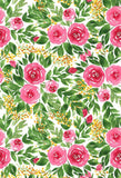 Flowers Backdrops Green Backdrops Pink Background S-3011