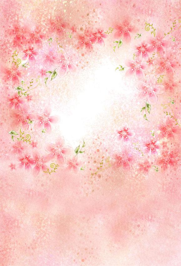 Flowers Backgrounds Pink Backdrops S-3020