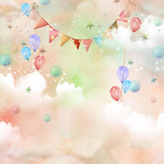 Themed Patterned Backgrounds Balloon Backdrop S-3042 - iBACKDROP