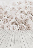 Flowers Backdrop White Background S-3049