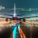 Cityscape Background Scenic Backdrop Airport Backdrops Air Plane S-3052 - iBACKDROP