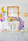 Birthday Party Background Cake Backdrops Colored Backdrops S-3088
