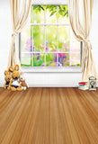 Window Backgrounds Yellow And Green Backdrop S-3090