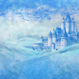 Castle Backdrops Ice Backdrops Blue Backgrounds S-3108