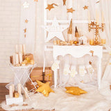 Christmas Background Winter Backdrops Stars Background S-3144