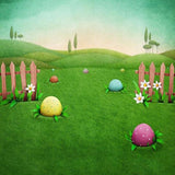 Patterned Backdrops Colored Eggs Backdrops Grass Background S-3156 - iBACKDROP