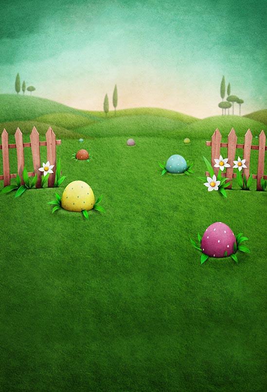 Colored Eggs Backdrops