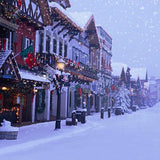 Festival Backdrops Christmas Background Town Backdrop S-3184
