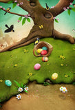 Patterned Backdrops Colored Eggs Background Easter Backdrops S-3185