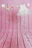 Pink Backdrop Wooden Backgrounds Vintage Backdrop S-3229