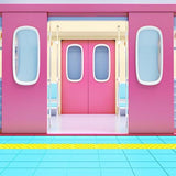 Window And Door Backdrops Pink And Blue Backdrop S-3242 - iBACKDROP
