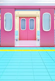 Window And Door Backdrops Pink And Blue Backdrop S-3242