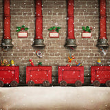 Santa Gift Factory Background Christmas Backdrops IBD-19305