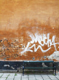 Scribbled Wall Boken Bench Background Messy Grunge Behavior Art Photography Backdrop IBD-20021
