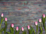 Season Background Spring Background Pink Tulips Mothers Day Photography Backdrop IBD-20141