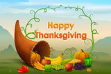 Thanksgiving Background of Scattered Healthy Fruits and Vegetables Photography Backdrops IBD-19690