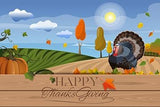 Thanksgiving Farm Turkey Scene Backgrounds Portrait Backdrops for Photography IBD-19644