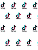 Tiktok Logo Repeat Backdrop IBD-24614