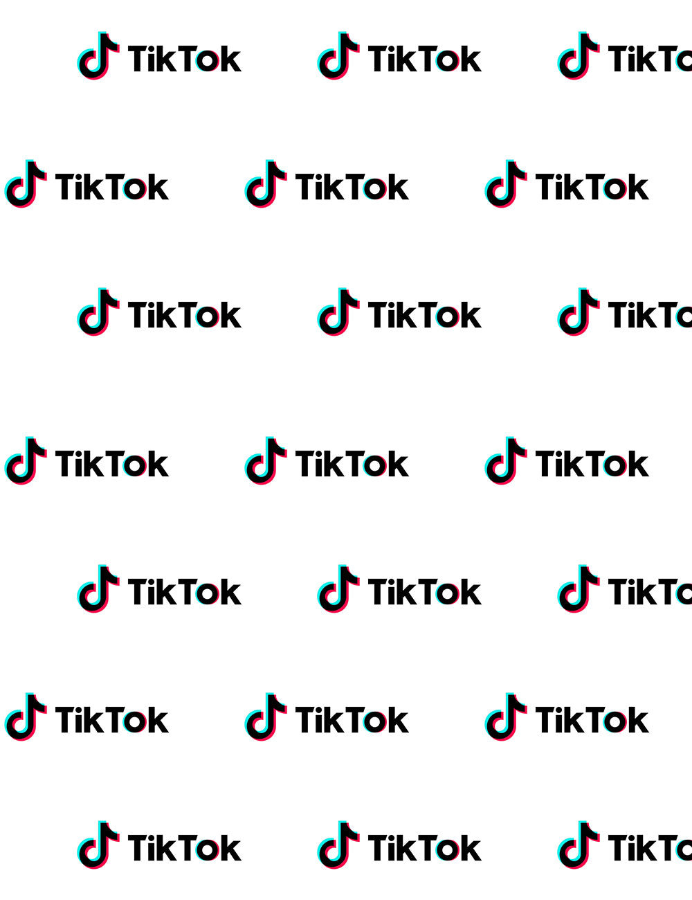 Tiktok Logo Repeat Backdrop IBD-24615