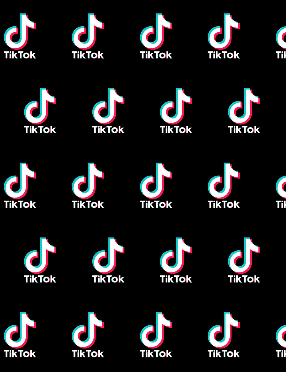 Tiktok Logo Repeat Backdrop IBD-24616