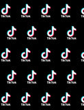 Tiktok Logo Repeat Backdrop IBD-24616