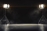 Two Photography Lights Backdrop Black Background Stage Effect Backdrops IBD-19695