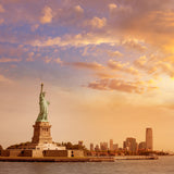 Warm Color Statue of Liberty Background Beautiful New York Photo Backdrops IBD-19737