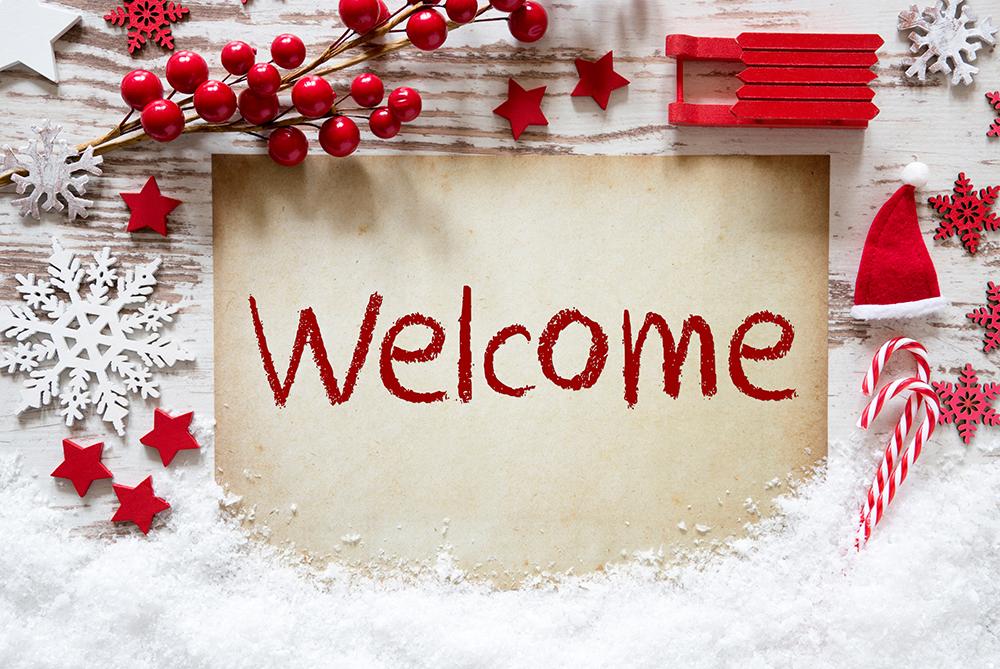 Welcome to Christmas Winter Background Photography Backdrops IBD-19400 - iBACKDROP