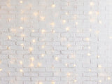 White Wall Glittered With Pleasant Lights Christmas Backdrop IBD-19230
