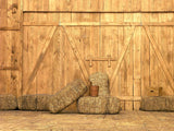 Wood house haystack background Autumn Backdrops IBD-19354